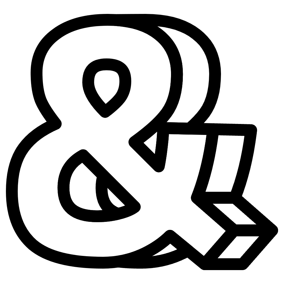 Ampersand And Element from Retro Shapes Set