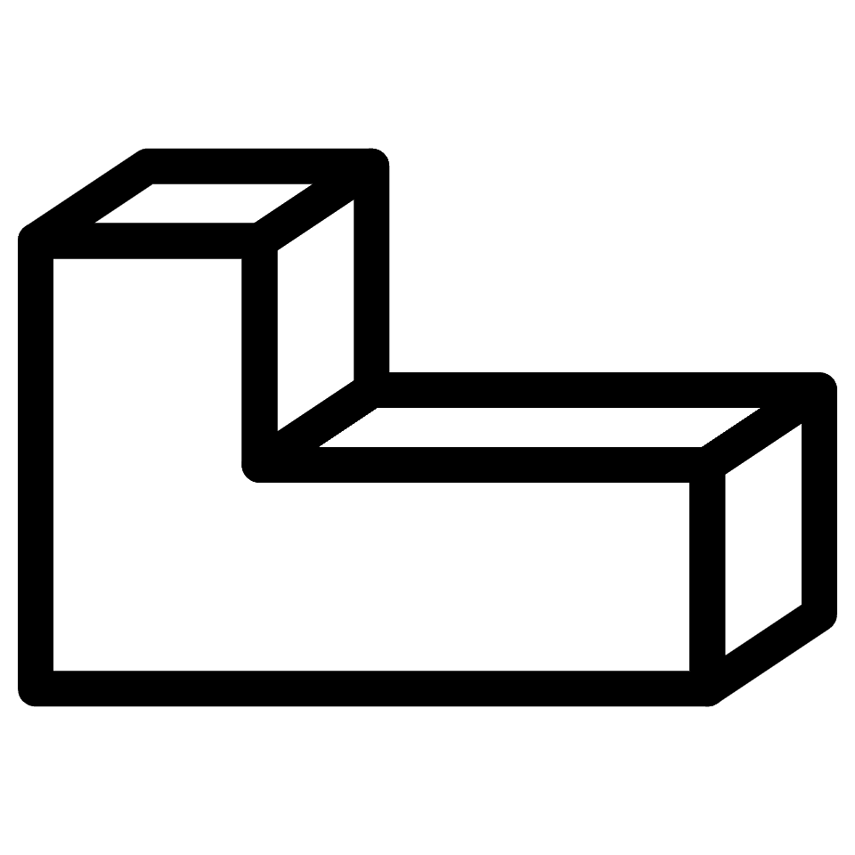 Block L Left Element from Retro Shapes Set