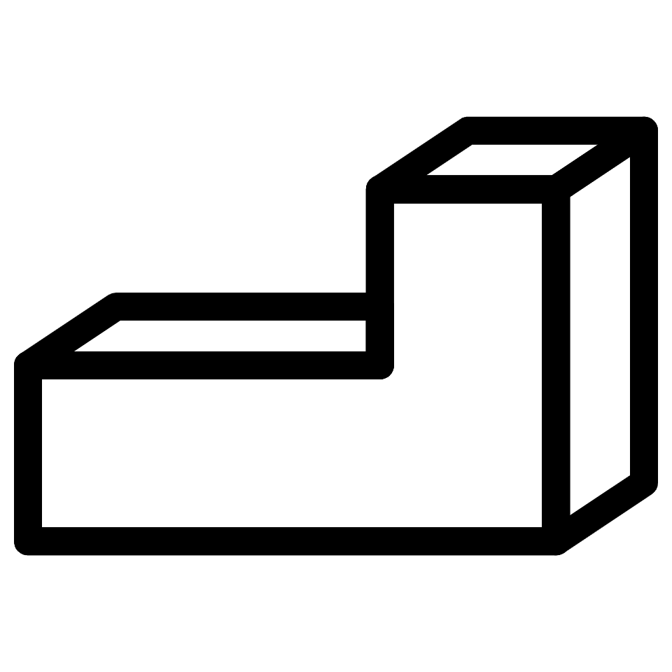 Block L Right Element from Retro Shapes Set