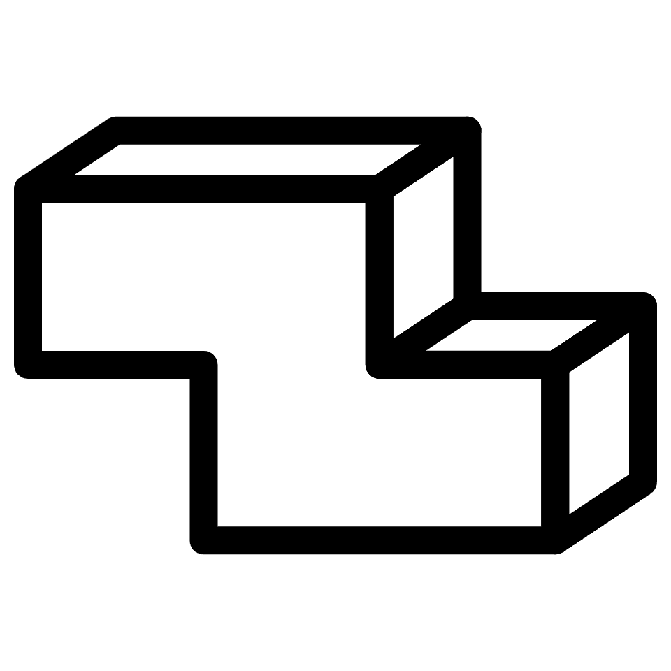 Block Z Zigzag Left Element from Retro Shapes Set