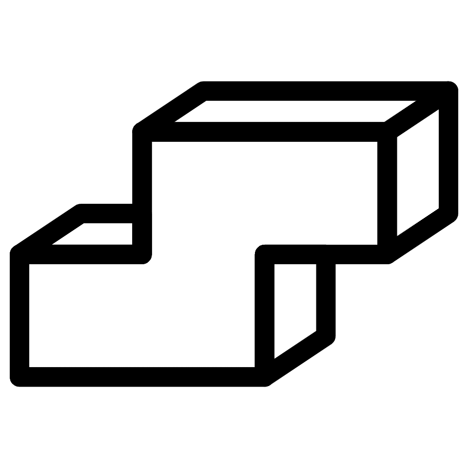 Block Z Zigzag Right Element from Retro Shapes Set