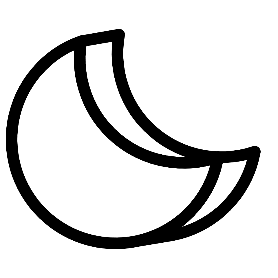 Crescent Moon Element from Retro Shapes Set