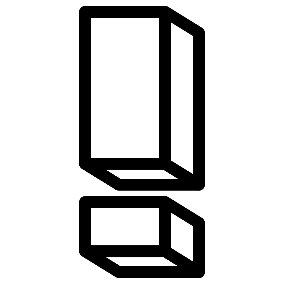 Exclamation Mark Element from Retro Shapes Set