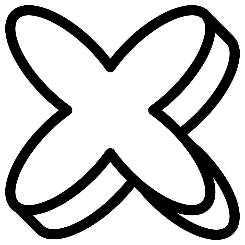 Flower Cross Element from Retro Shapes Set