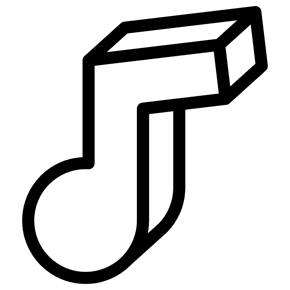 Note Eighth Music Element from Retro Shapes Set