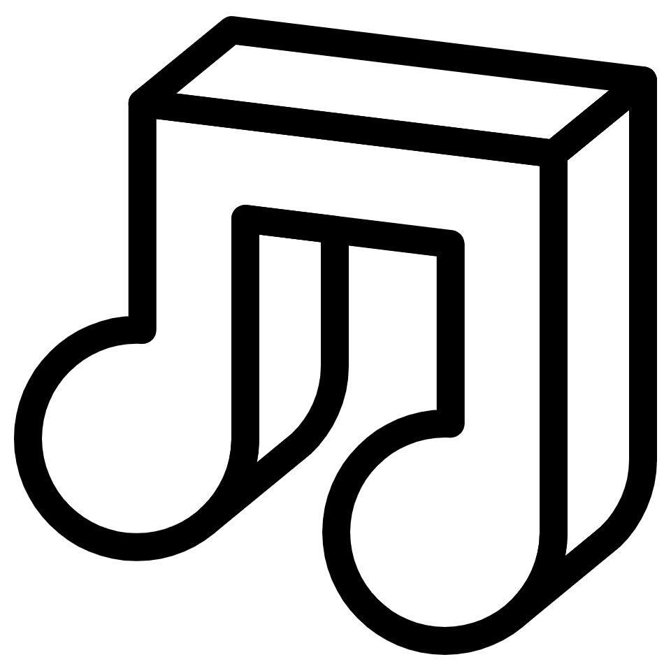 Note Music Element from Retro Shapes Set