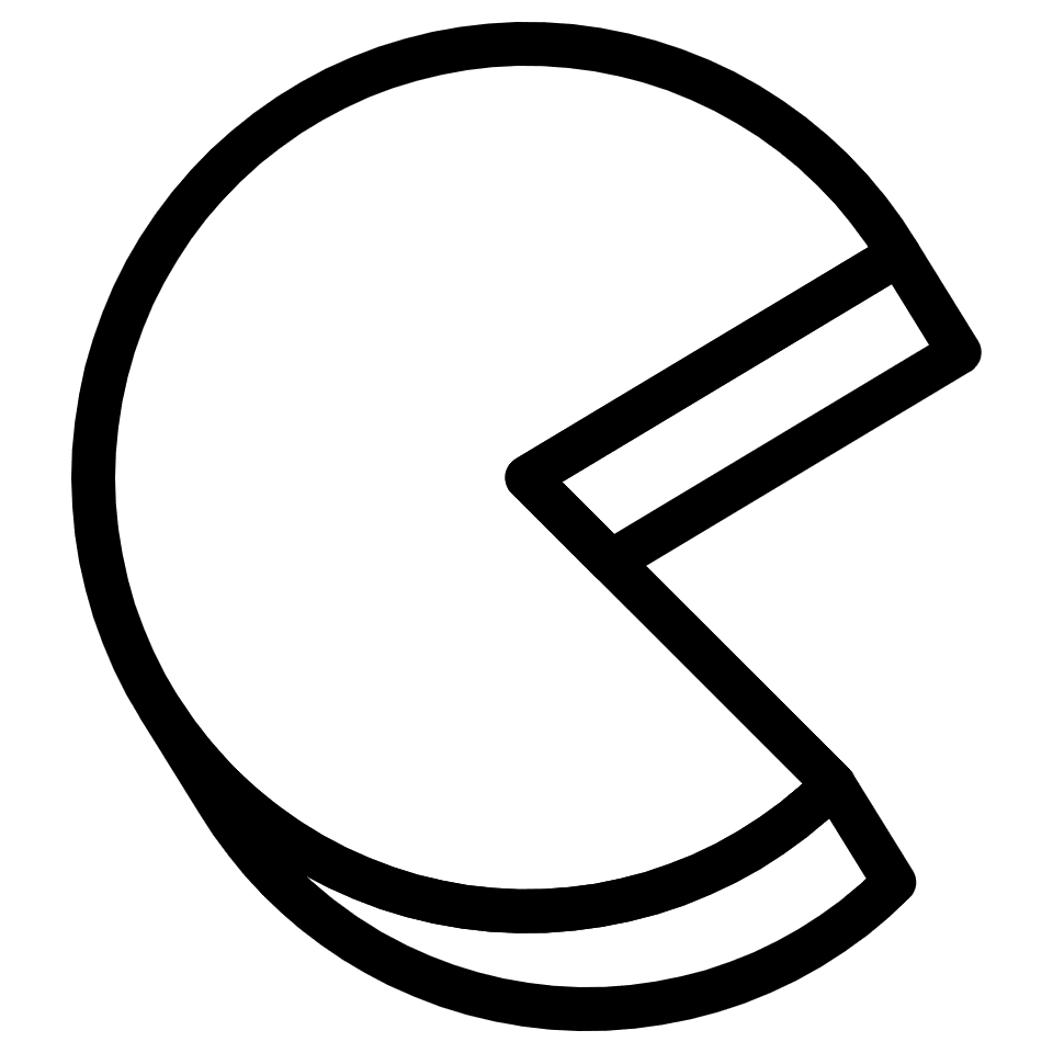 Pacman Pie Element from Retro Shapes Set