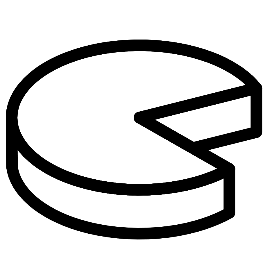 Pie Chart Element from Retro Shapes Set