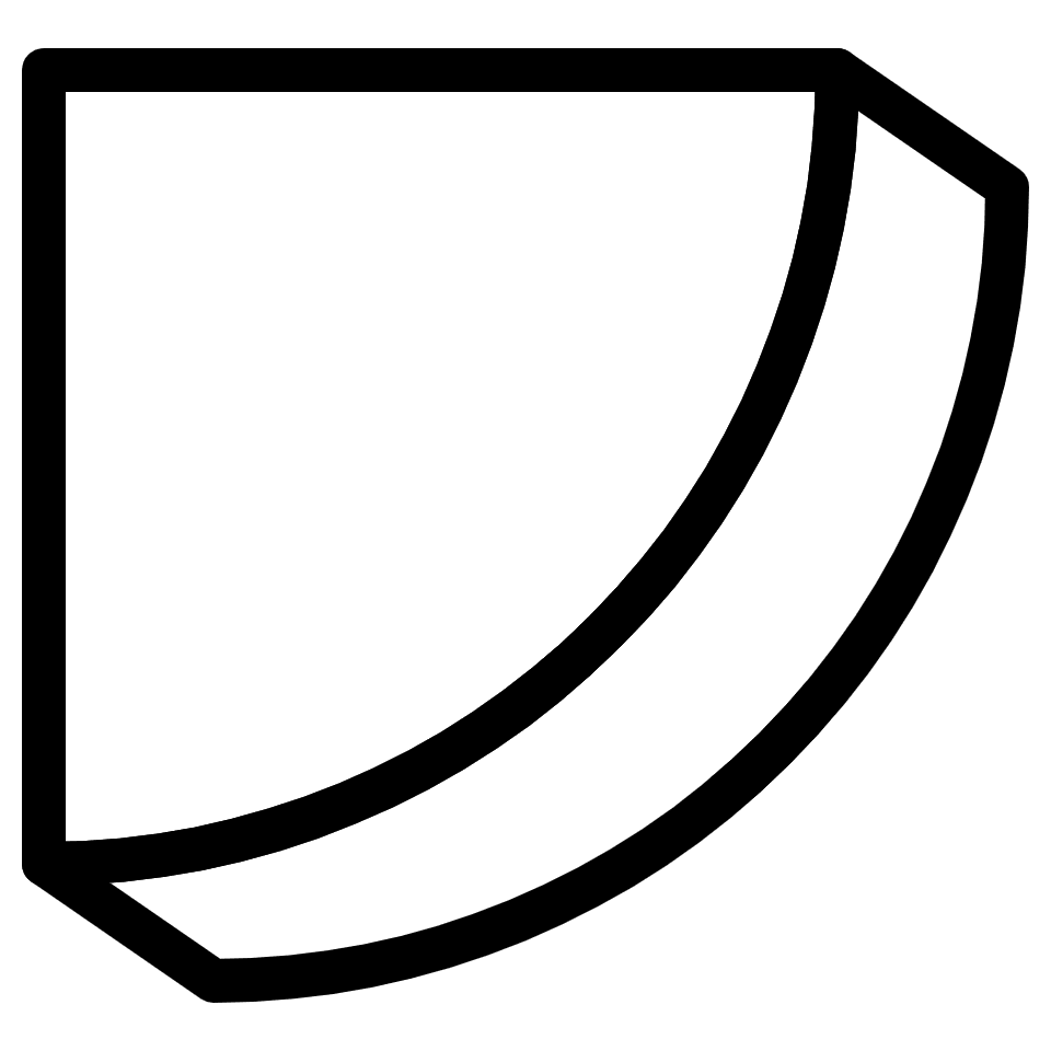 Quater Circle Element from Retro Shapes Set