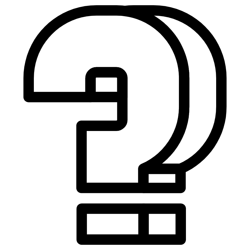 Question Mark  Element from Retro Shapes Set