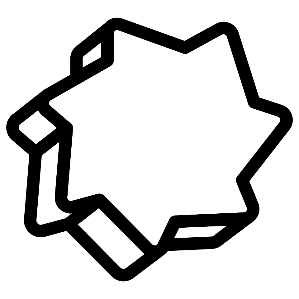 Shuriken Star Spiral Element from Retro Shapes Set
