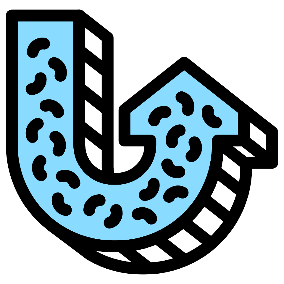 Arrow Turn Up Element from Retro Shapes Set