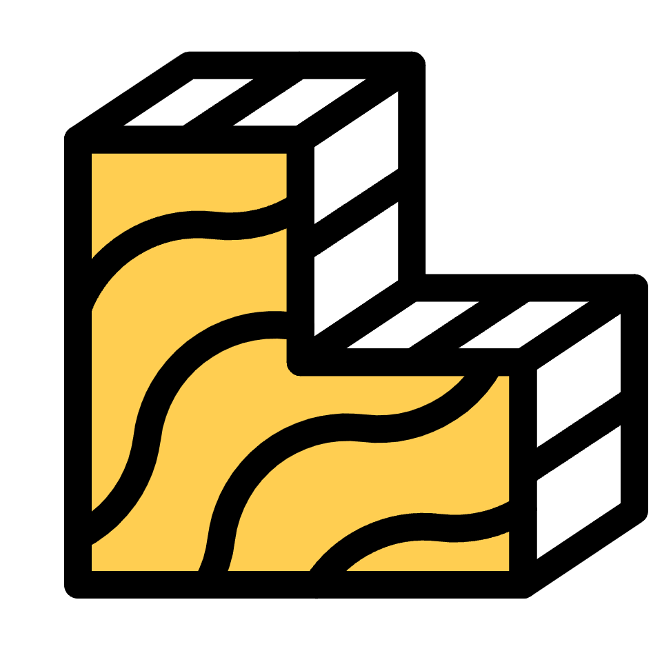 Block Corner Element from Retro Shapes Set