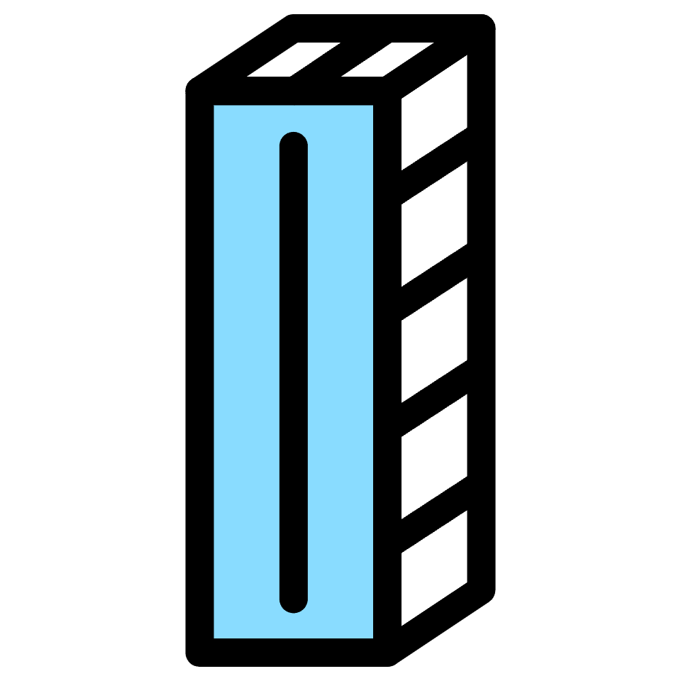 Block I Slim Element from Retro Shapes Set