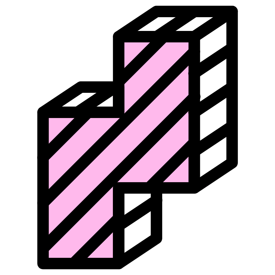 Block Zigzag Vertical Right Element from Retro Shapes Set