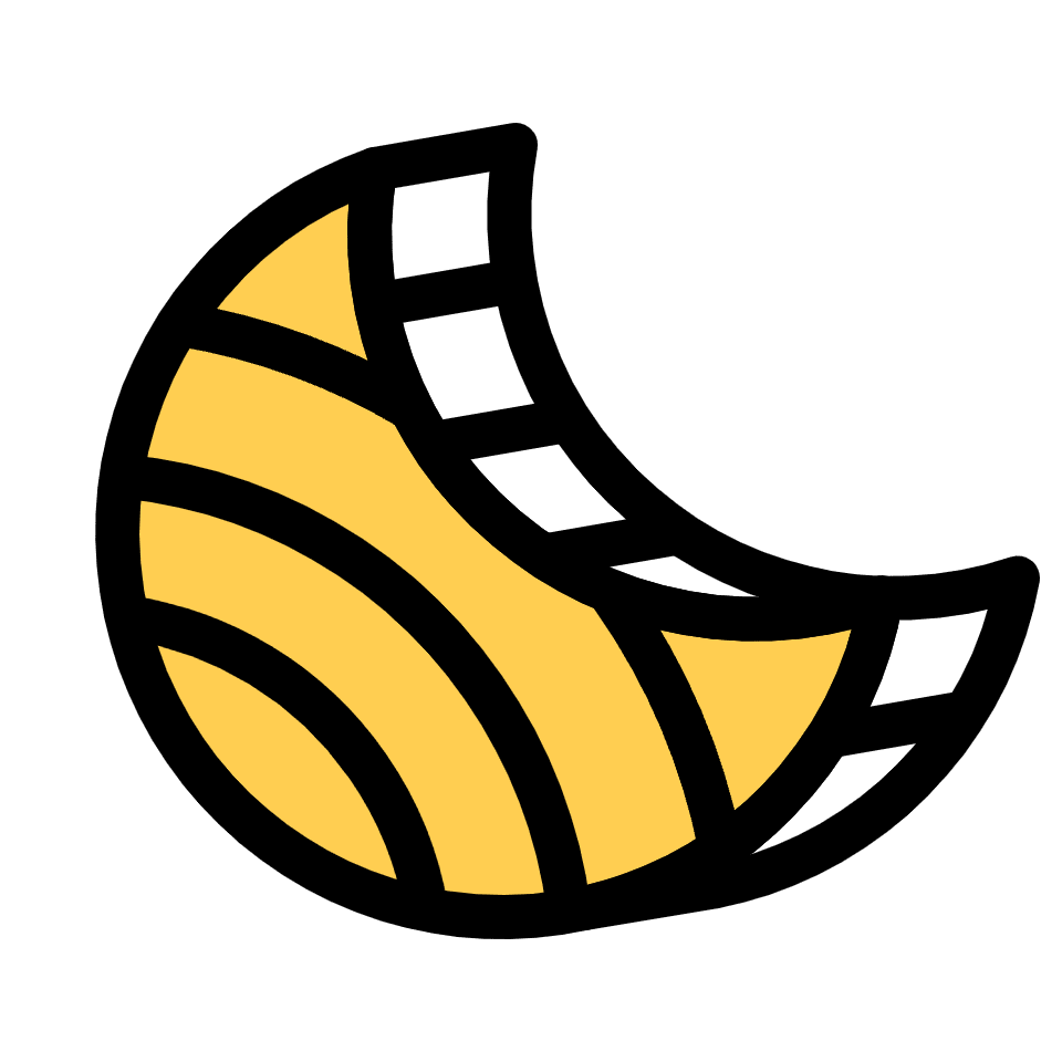 Crescent Moon Element from Retro Shapes Set