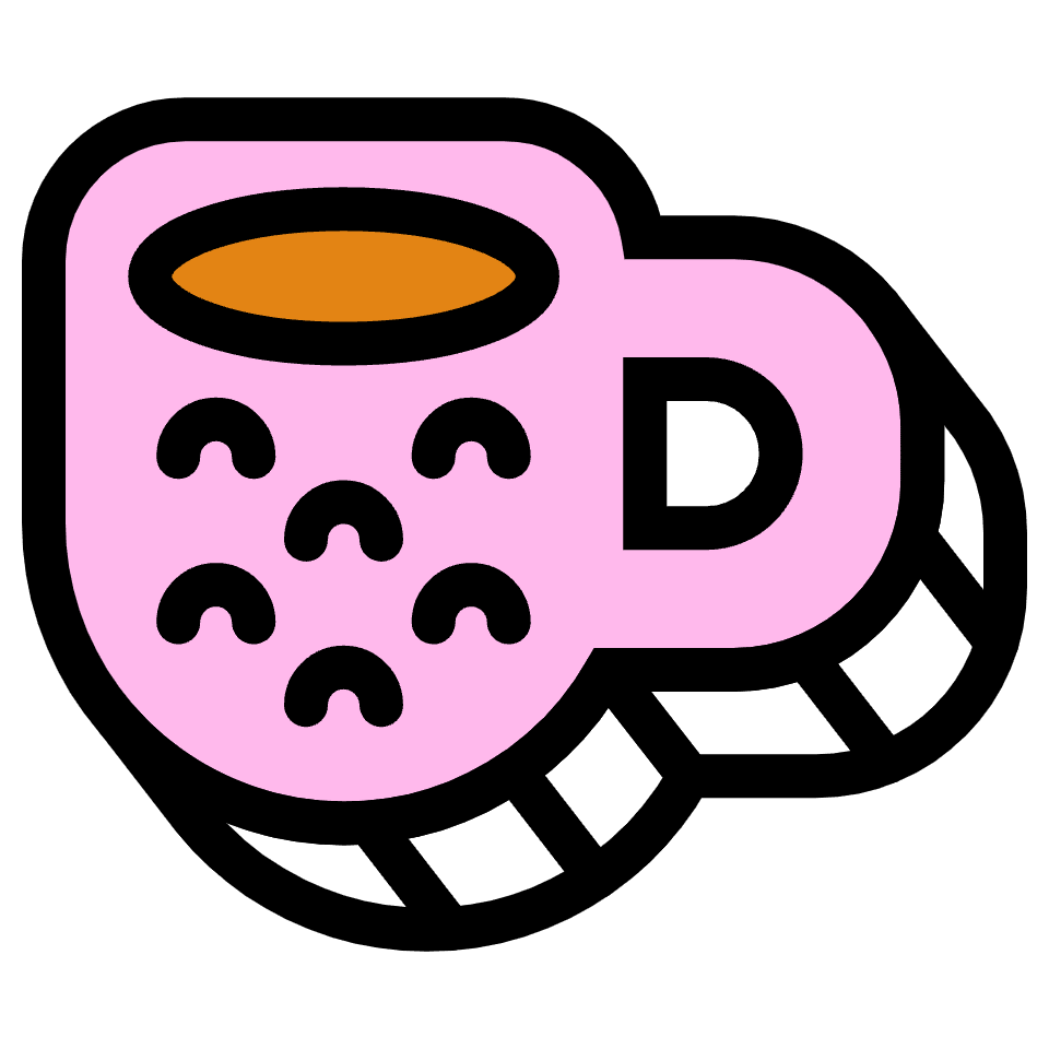 Cup Coffee Element from Retro Shapes Set