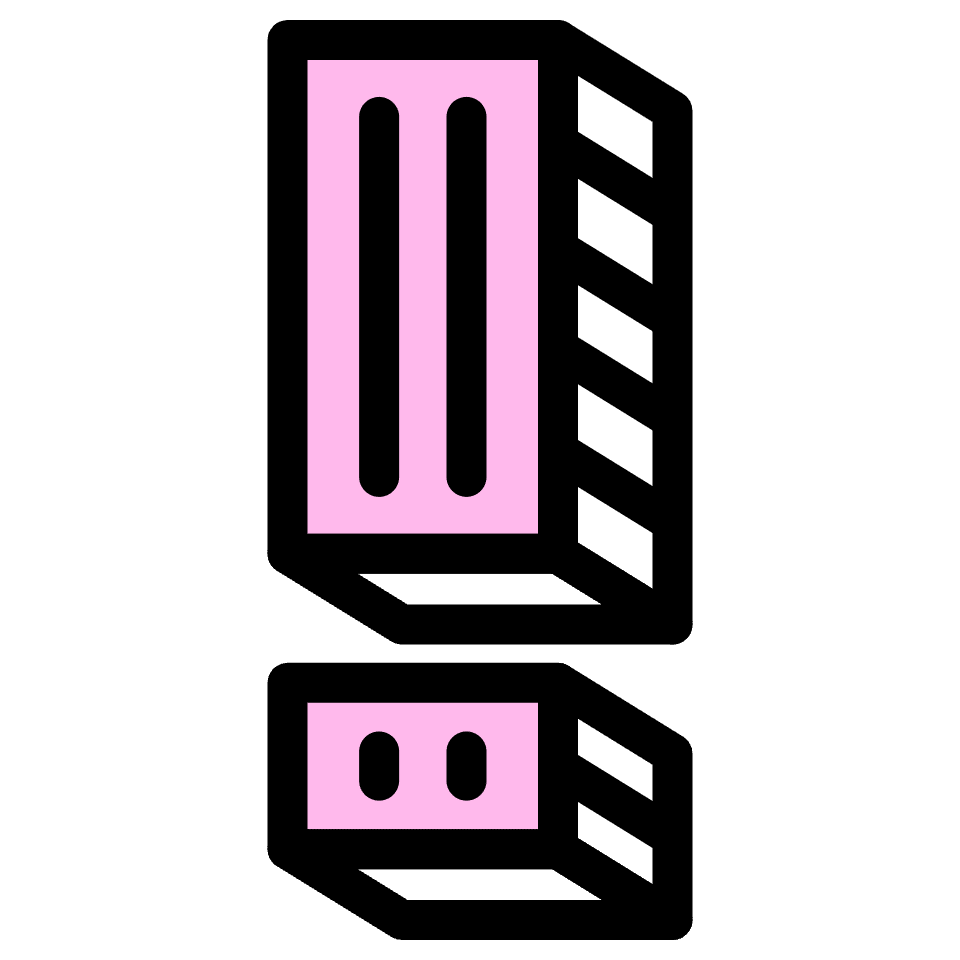 Exclamation Mark Element from Retro Shapes Set