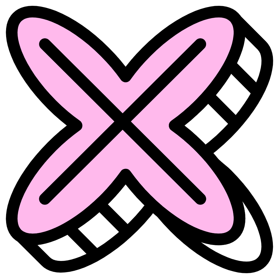 Flower Cross Element from Retro Shapes Set