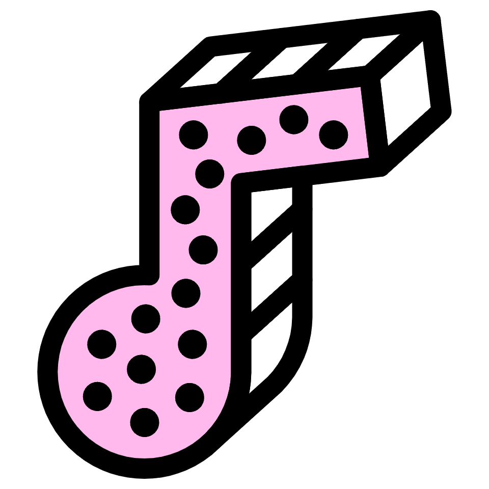 Note Eighth Music Element from Retro Shapes Set