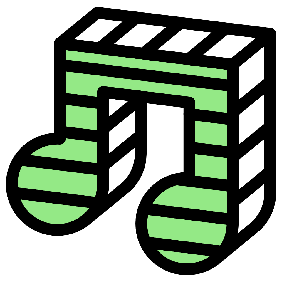 Note Music Element from Retro Shapes Set