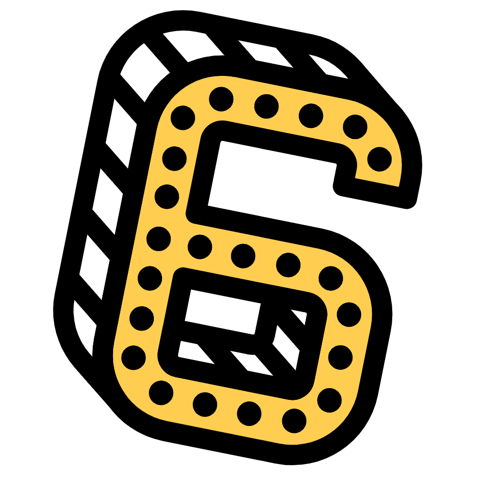 Number 6 Six Element from Retro Shapes Set