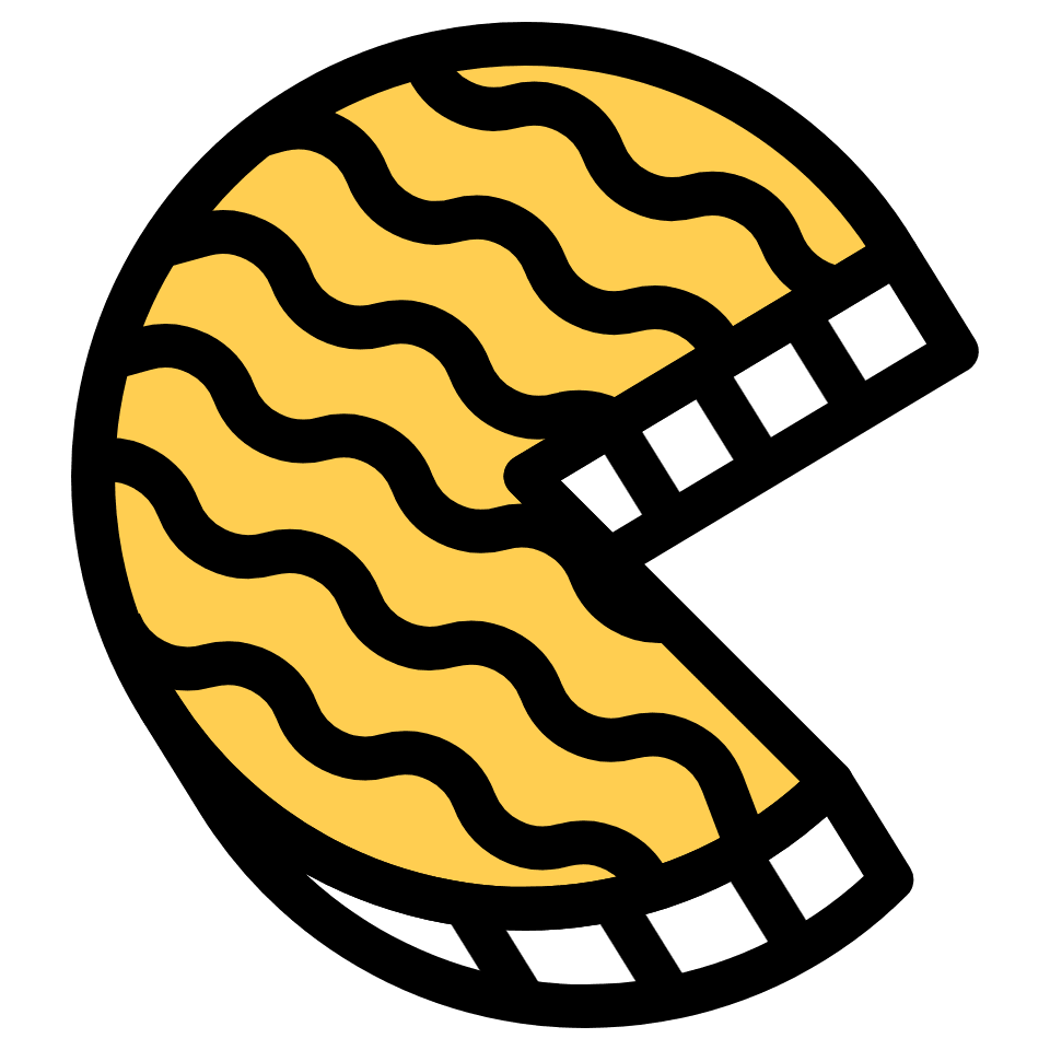 Pacman Pie Element from Retro Shapes Set