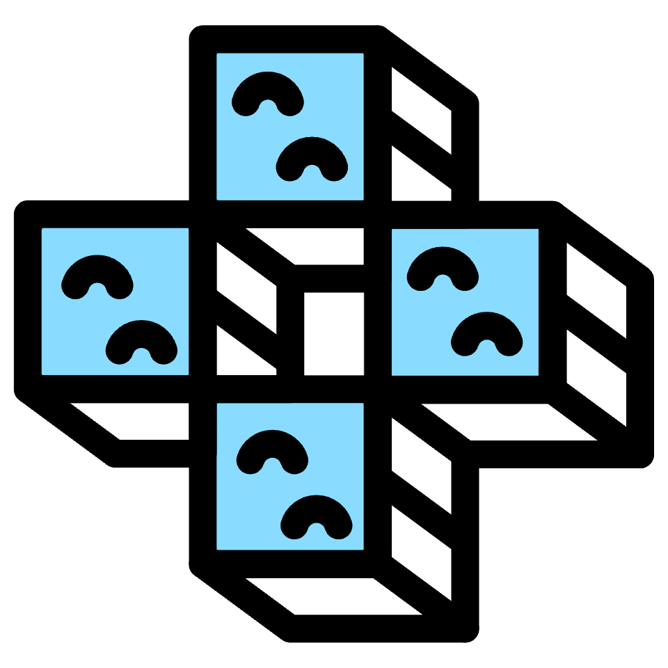 Pixel Cross Joy Stick Element from Retro Shapes Set