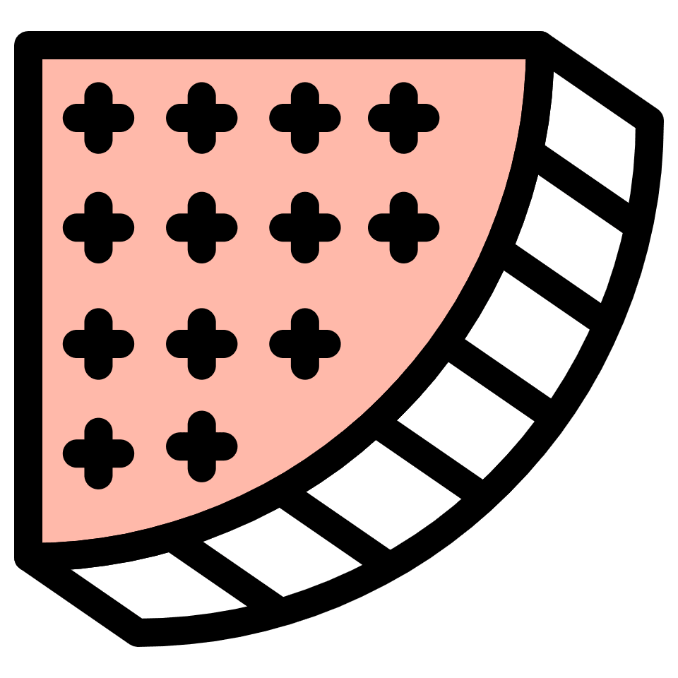 Quater Circle Element from Retro Shapes Set