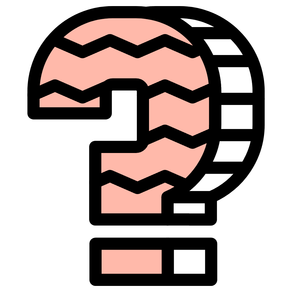 Question Mark  Element from Retro Shapes Set
