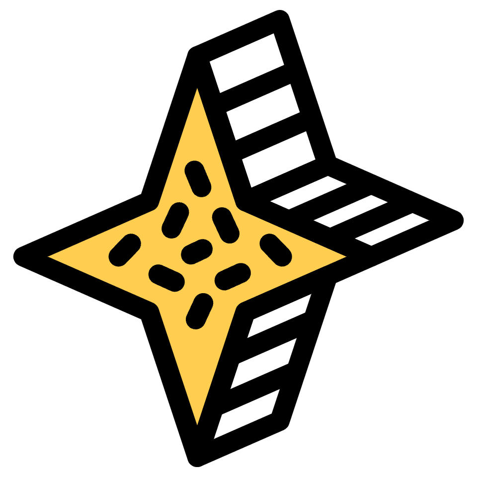 Sparkling Glitter Star Element from Retro Shapes Set