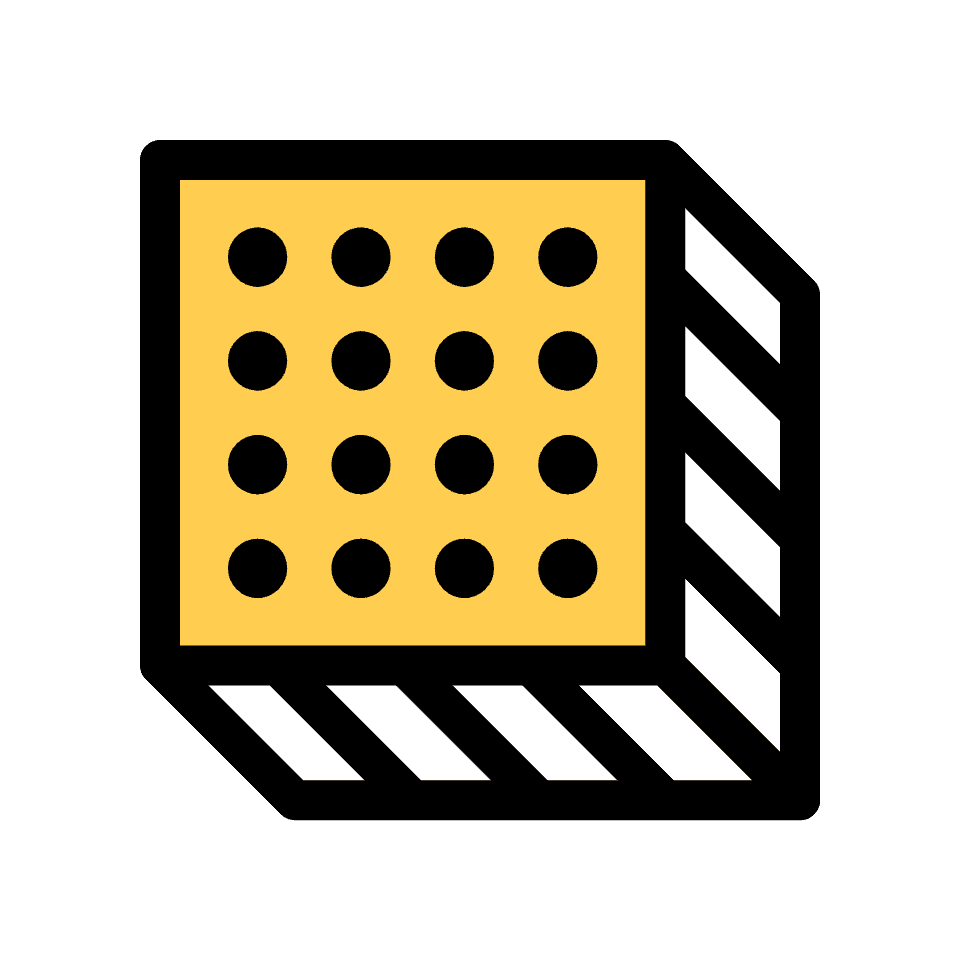 Square Cube Box Element from Retro Shapes Set