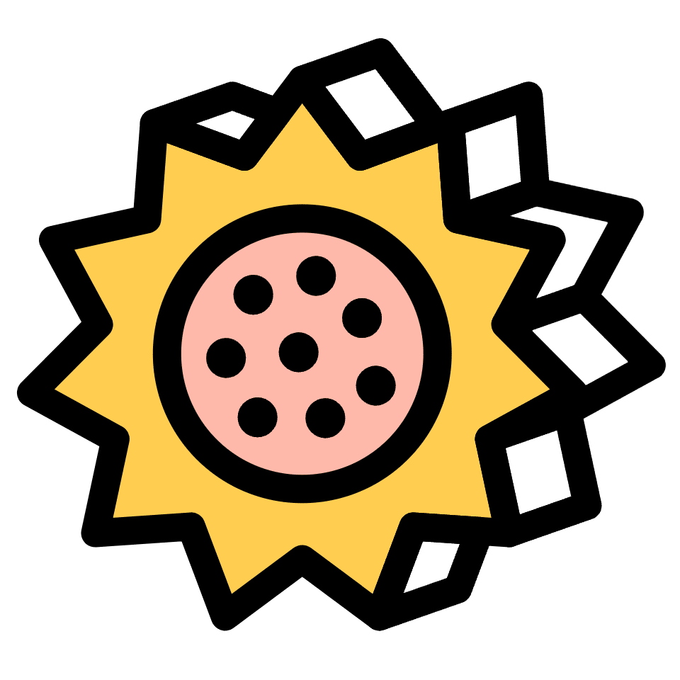 Sun Element from Retro Shapes Set